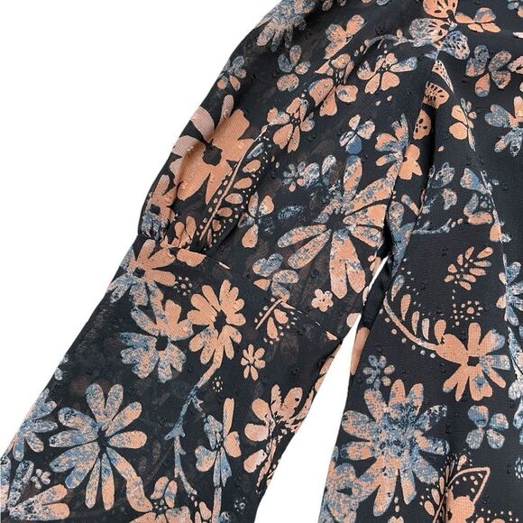 FREE PEOPLE Clarissa Printed Top in Midnight Combo - Picture 10 of 12